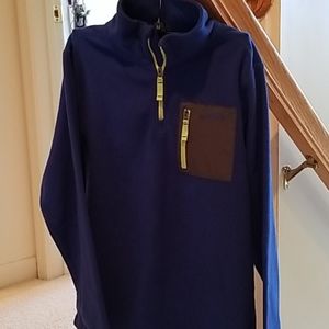 Blue fleece 1/4 zip pullover